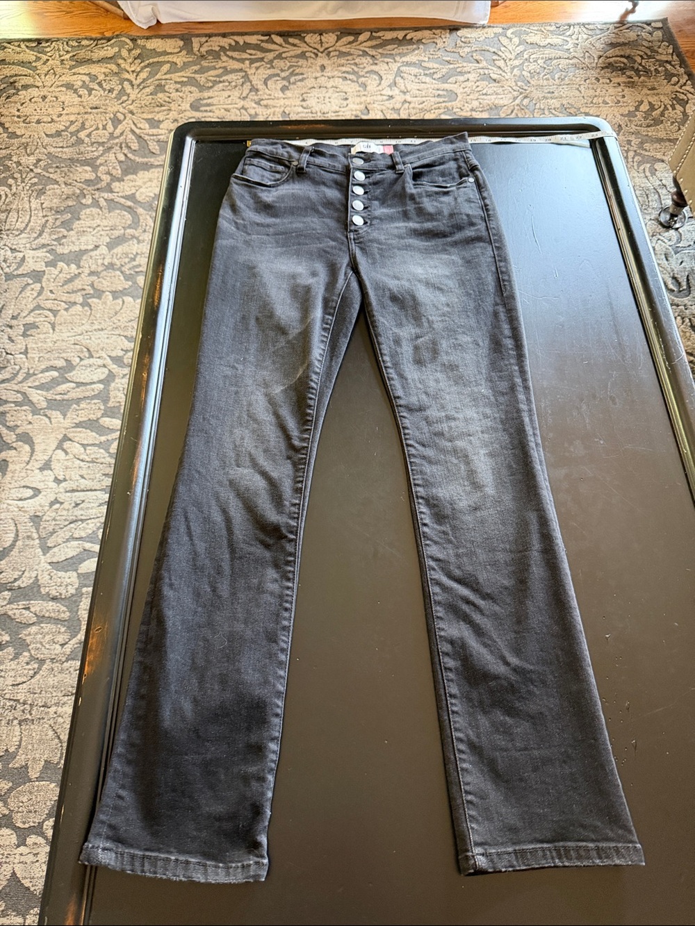 CAbi Black High-Rise  Jeans with Button-Fly